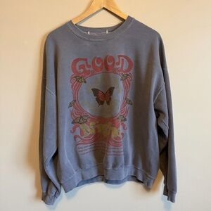 Urban Outfitters Graphic Butterfly Crewneck Sweatshirt